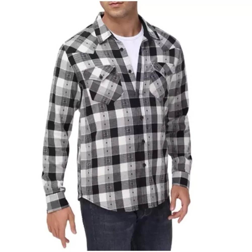 FRYE NEW! Western Jacquard Plaid Flannel Shirt NWT Size S